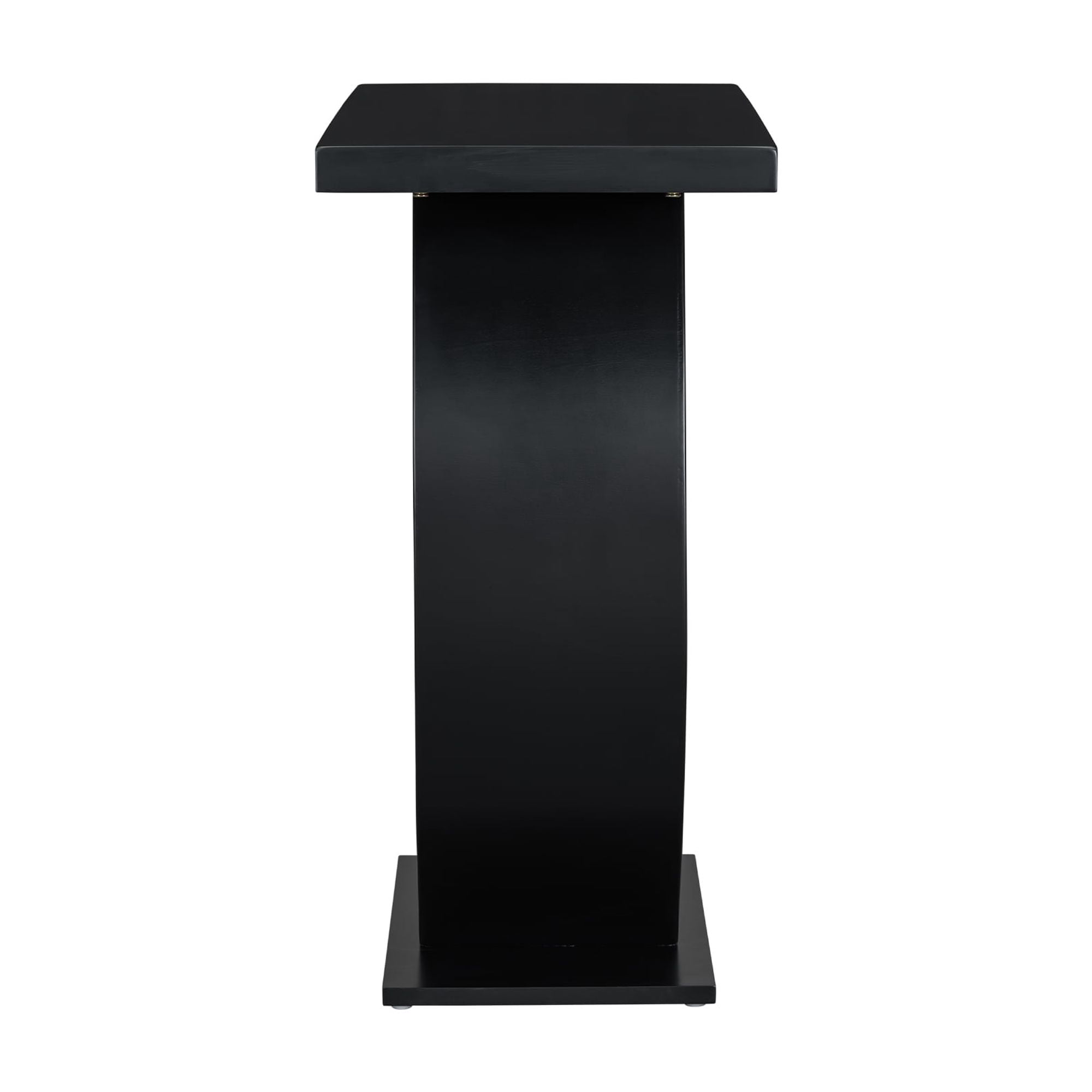 EUROCO 39.4" Console Table,Sofa Table Entryway Table with Egg-Shaped Base,Narrow Wood Accent Tables for Living Room,Hallway,Foyer,Black