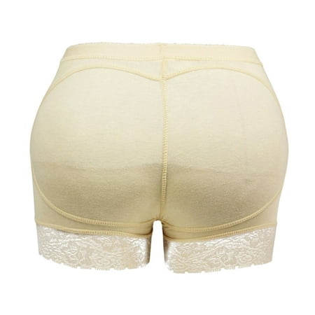 ZHAOYIQ Women  Butt Lifter Padded Lace Panties Enhancer Underwear - Size S (Nude)