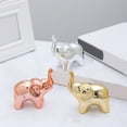 thumbnail image 4 of BNNG Ceramic Animal Figurines Ornaments, Elephant Statues Home Decor Small Decorative Accents For Shelves Livingroom Bedroom And Office Gold Home Decor Sculptures and Statues Handmade Artware Gifts, 4 of 5