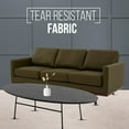 thumbnail image 3 of LeisureMod Chester Modern Faux Leather Sofa in Green Leather, 3 of 11