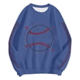 thumbnail image 7 of Godom Football Sweatshirts for Women Graphic Sweatshirt Long Sleeve Crewneck Pullover Tops Baseball Sweatshirt, 7 of 7