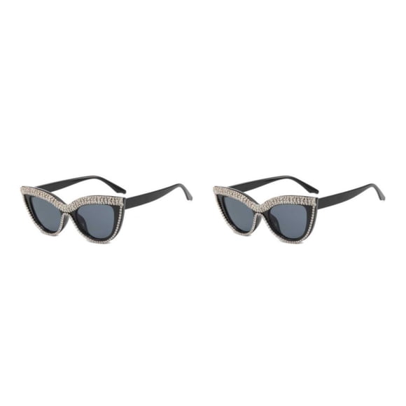 Qarigey 1 par de gafas de mujer con montura de PC, lentes de resina, reemplazo decorativo de cristal y elegante, adorno para gafas de Type1 NO1