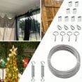 thumbnail image 3 of 66FT 1/16" Turnbuckle Wire Tensioner Kit M5 Hook and Eye Turnbuckle Kit Heavy Turnbuckle Cable Railing Kit 20M Stainless Steel Cable Wire Rope for Railings Hanging Outdoor Lights Clotheslines, 3 of 8