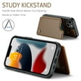 thumbnail image 4 of Feishell for iPhone 13 Case with Card Holder, Wallet Case for Women Men with RFID Blocking, Durable PU Leather Kickstand Magnetic Clasp Shockproof Phone Case,Brown, 4 of 9