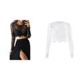 thumbnail image 1 of (Lot de 2) Rinsvye Chemise de Compression pour Femmes Manches Courtes Chemises en Maille Slim Blouse pour Femmes, 1 of 5