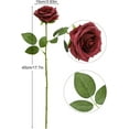 thumbnail image 2 of Artificial Rose Flower Blush Flowers Pink Roses Silk Flowers pcs with Long Stem Silk Roses Bouquet for Wedding Bridal Shower Party Home Decoration, 2 of 5