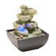 thumbnail image 2 of Fuente relajación de 4 niveles para interiores, bomba automática con interruptor de encendido, lavabo extraprofundo con rocas de río Gloria cascada de fuente interior, 2 of 8