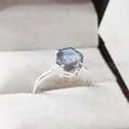 thumbnail image 3 of Labradorite Ring, 925 Sterling Silver, Women Ring, Natural Labradorite, Hexagon Birthstone, Christmas, Thanksgiving, Tiny Dainty Ring, CZ Ring, Handmade, Statement Jewelry, Wedding, Anniversary Gift, 3 of 8