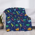 thumbnail image 3 of Naloa Dinosaurs Adventure Flannel Blankets - Thick and Warm Blanket for Winter, Soft Fuzzy Plush King Blanket for All Seasons40"x30", 3 of 6