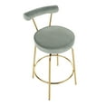 thumbnail image 7 of Rhonda Glam Counter Stool in Gold Metal and Sage Green Velvet by LumiSource - Set of 2, 7 of 7