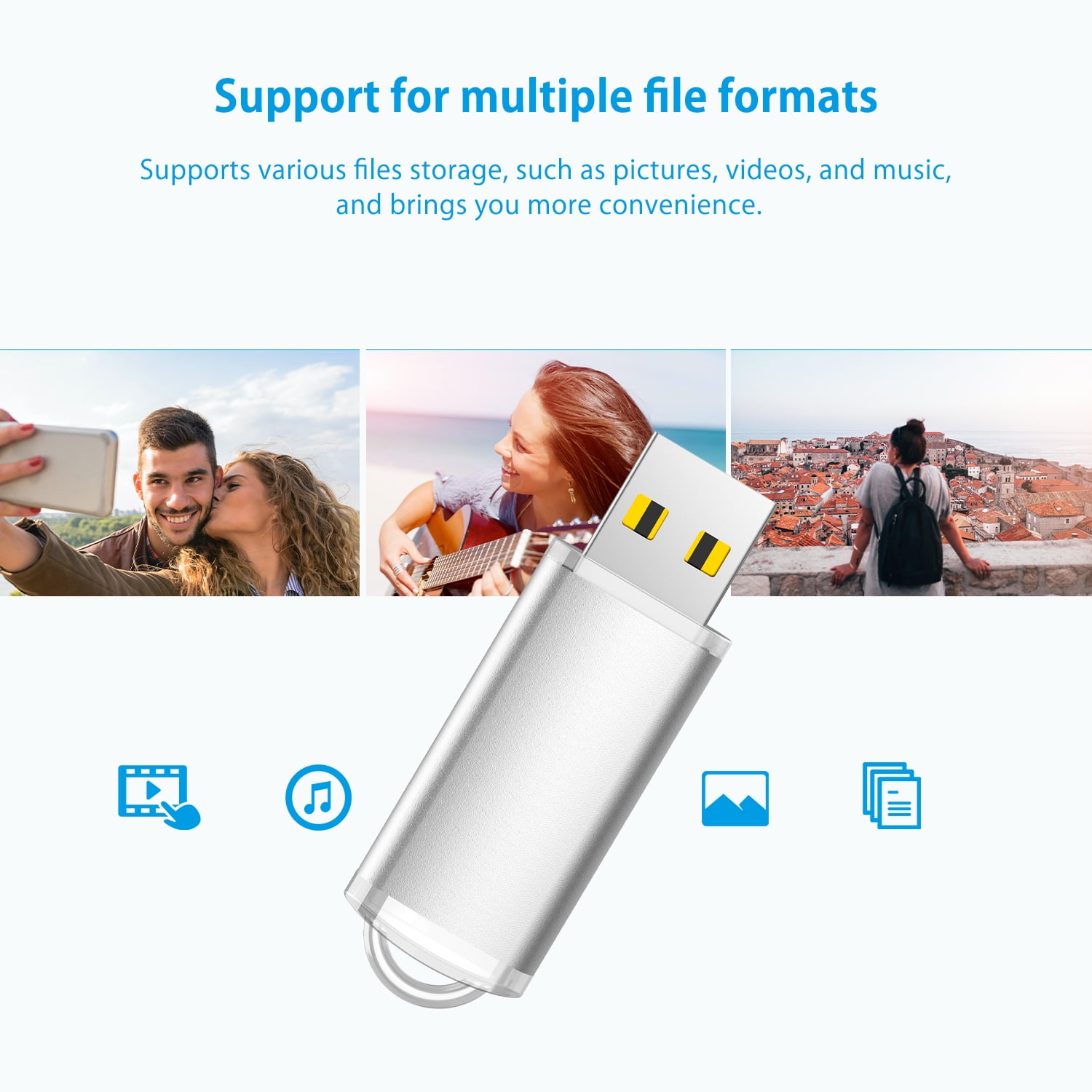 TOPESEL 10Pack USB Flash Drive 4GB USB 2.0 Pen Drive Memory Stick Thumb Drive Bulk