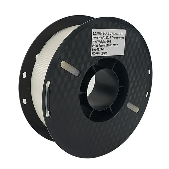 KINGROON Filament d'Imprimante Semi-Transparent PLA 3D 1kg Diamètre 1.75mm Précision 0.02mm - Options de Couleur Noir, Blanc, Gris, Transparent, Ou Peau