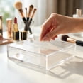 thumbnail image 4 of Transparent Acrylic Square Box, 6X6X2.4Inch Clear Storage Container, Display Organizer For Jewelry, Crafts, Cosmetics (1Pc) For Home Office, 4 of 6