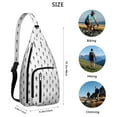 thumbnail image 4 of Ocean Creatures Sling Backpack - Tropical Seahorse & Jellyfish Pattern Crossbody Bag, Lightweight Anti-Theft Shoulder Pack with Layered Storage for Travel, Photography and Cycling, 4 of 4