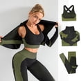 thumbnail image 2 of Chándal sin costuras para mujer, conjunto de Yoga, ropa deportiva de entrenamiento, ropa de gimnasio, Leggings de cintura alta de manga larga, trajes deportivos, 2 of 4