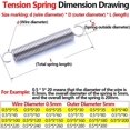 thumbnail image 5 of Home Maintenance Extension Spring Stainless Steel Extension Wire Spring Diameter 0.5mm Outer Diameter 5mm, 5 of 5