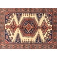 thumbnail image 1 of Ahgly Company Indoor Rectangle Traditional Tangerine Pink Persian Area Rugs, 7' x 9', 1 of 6