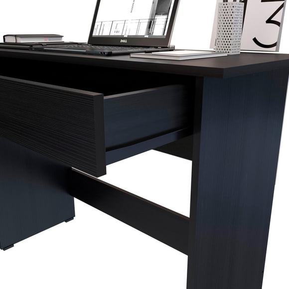 Escritorio Con Cajón Color Wengue Maderkit negro,Multicolor