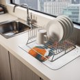 thumbnail image 2 of Black Woman Dish Drying Mats for Kitchen Counter, African American Colorful Hair Absorbent Coffee Bar Mat with Non-slip Rubber Backed Quick Drying Dish Rack Pad 16"x18", 2 of 9