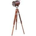thumbnail image 2 of Handmade Copper Floor lamp W/ Wooden Tripod Nautical Modern searchlight Home & Office Decorative, 2 of 3