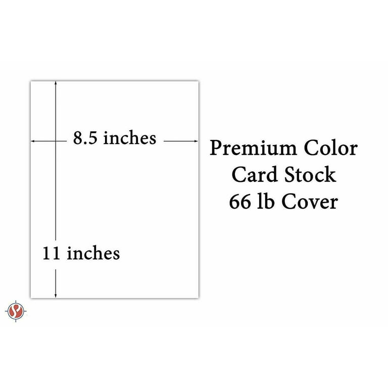 White Cardstock - Thick Paper for School, Arts and Crafts, Invitations,  Stationary Printing, 65lb Card Stock, 8.5 x 11 inch, Medium Weight Cover  Stock (176gsm) 96 Brightness