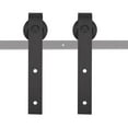 thumbnail image 4 of YesHom 2Pcs Steel Sliding Barn Roller Interior Wood Door Wheel Set Hardware Hangers Replacement Bracket J Shape Coffee YesHom Modern, 4 of 7