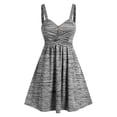 thumbnail image 4 of Space Dye Button Cross Mini Slip Dress Solid Color Sleeveless Women's Sexy Dress Vest Robe Casual Party Dress-Light Purple2301-XL, 4 of 7