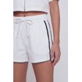 thumbnail image 3 of Women's Nylon Varsity Stripe Drawstring Waist Shorts, 3 of 4