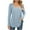 Sky Blue, variant on Lmnyox Long Sleeve Tunic Tops for Women Flowy Pleated Square Neck Fashion Shirt Dressy Casual Solid Blouse