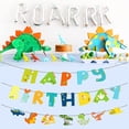 thumbnail image 5 of Banderín de feliz cumpleaños de dinosaurio, banderines para fiestas infantiles, banderines de cumpleaños con temática de dinosaurios, 5 of 5