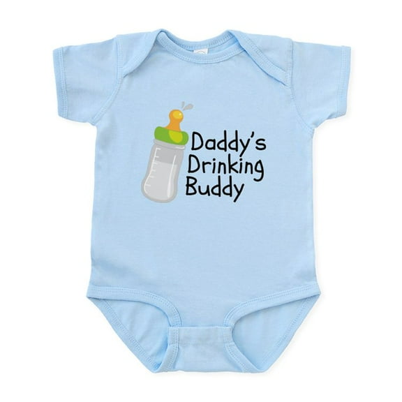 CafePress - Daddys Drinking Buddy Body Suit - Baby Light Bodysuit, Size Newborn - 24 Months