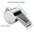 thumbnail image 3 of JilgTeok 5 Packs 1pc Metal Referee Whistle Coach Whistle Stainless Steel Extra Whistle with Lanyard for School Sports Soccer Football Basketball Lifeguard Protection, 3 of 7