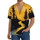 thumbnail image 1 of Fotbe Sunset River Pine Trees Camisa Estampada de Manga Corta para Hombre, Casual de Verano, Estilo Playero, Sin Arrugas-X-Large, 1 of 5