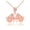 Rose, variant on Solid Gold Racing Flags Pendant Necklace (10K Yellow Gold, Pendant with 16" chain)