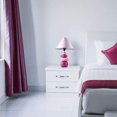 thumbnail image 4 of Simple Designs Shades of Pink Ceramic Stone Lampe de table, 4 of 4