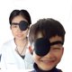 thumbnail image 3 of 2 parches para ojos negros + azules, parche para ojos médico suave, parches ajustables para ojos perezosos para ambliopía, parches para ojos piratas, 3 of 4
