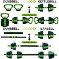 thumbnail image 4 of Yeshouse Juego de mancuernas artslety de 20 kg (44 lbs) con conector, juego de pesas 4 en 1, mancuernas, barra, pesas rusas, soporte para flexiones para gimnasio en casa, 4 of 6