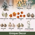 thumbnail image 4 of Fithood 2ft Tabletop Christmas Tree with Light Artificial Small Mini Thanksgiving Decoration with Flocked Snow, Christmas Decor & Xmas Ornaments for Table Top for Home & Office, 4 of 6
