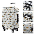 thumbnail image 5 of Cartoon Construction Vehicles Clouds White Pattern Luggage Cover Fashion Suitcase Cover Baggage Covers Fit 25-28 Inch Luggage (Go Travel), 5 of 5