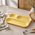 thumbnail image 6 of Divided Plastic Dinner Plates, 3-Compartment Heavy Duty Serving Trays, Meal Prep Food Containers for Fitness Diet Control Microwave Safe Family Dining, Portion Control Dish and Adult Child Dinnerware, 6 of 7