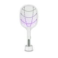 thumbnail image 1 of 2-in-1 Handheld Bug Zapper Racket Electric Fly Swatter Mosquito Killer with Table Charging Base Rechargeable 500mAh Battery for Bedroom Nursery Room Indoor Outdoor, 1 of 8