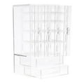 Acrylic Jewelry Box Organizer Earring Storage Case with 4 Vertical