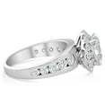 thumbnail image 2 of Pompeii Certified 5Ct Lab Grown Diamond Halo Engagement Ring 14k White Gold (GH,VS2-SI1), 2 of 4