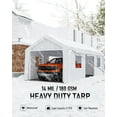 thumbnail image 3 of Ataucjin 20'x13'x10' Heavy Duty Carport,Portable Garage with 180G Side Walls,Front and Rear Doors,Car Shelter for Trucks,Boats,and SUVs, 3 of 7