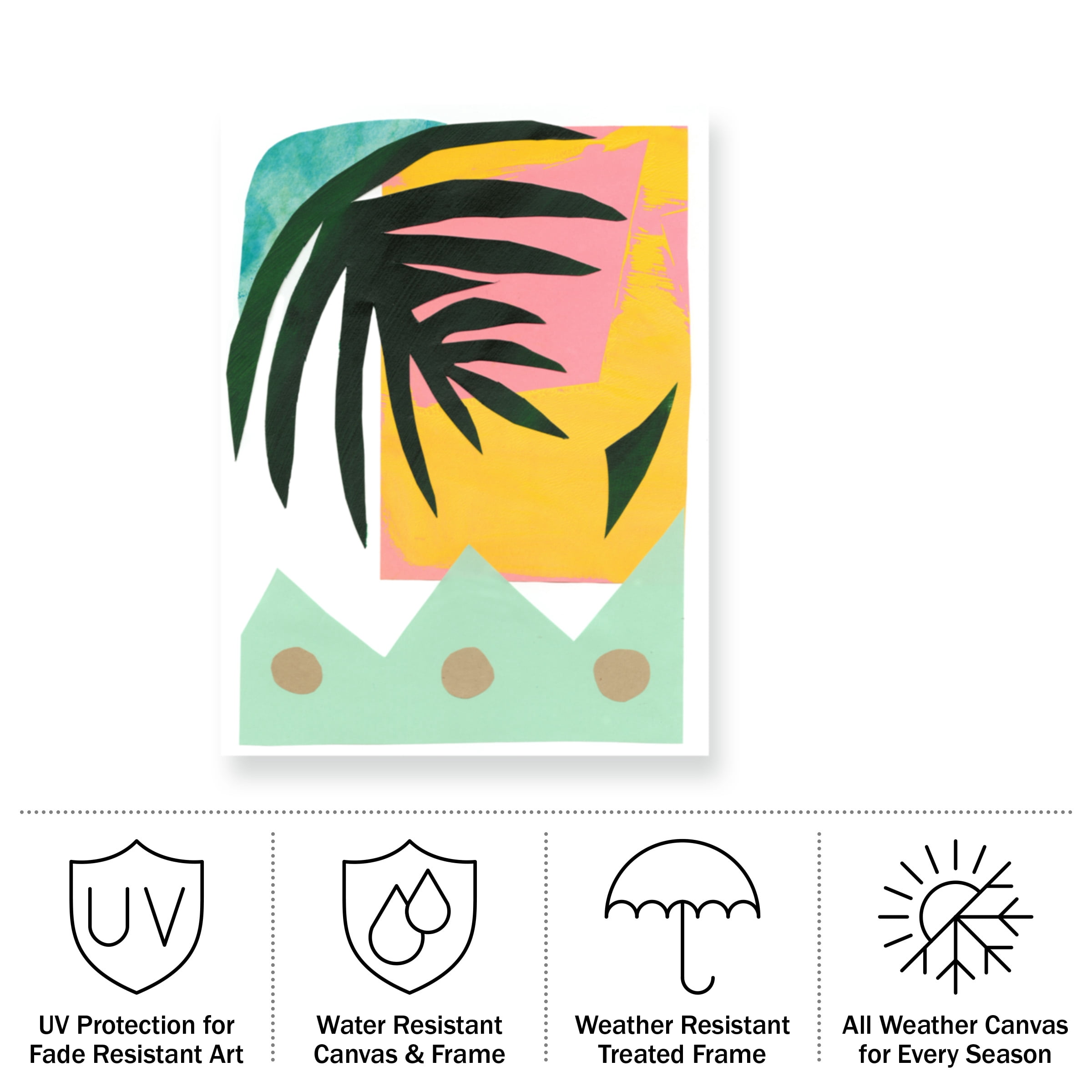 Renee W. Stramel 'South Beach Palm II' Outdoor Canvas 19x14