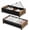 Walnut Brown-2 pack, variant on Wooden Under Bed Storage with Wheels, Rolling Under the Bed Storage Bins with Removable Lid, Metal Under Bed Drawers for Clothes and Shoes in Bedroom or Living Room(Black Wood-1pack)