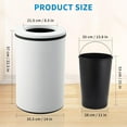 thumbnail image 2 of 40 Liter / 10.6 Gallon Round Trash Can,Large Stainless Steel Open Top Garbage Can with Removable Inner Bucket for for Kitchen, Office, or Bathroom,White, 2 of 5
