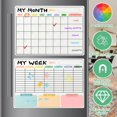 thumbnail image 3 of Magnetic Dry Erase Calendar Whiteboard Set with Monthly Weekly and Daily Notepads for Fridge, 3 of 9
