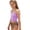 Purple, variant on Teen Girl Swimsuits Two P iece Ruched Drawstring Bathing Suits with High Waisted Bottom Rib Tummy Control Bathing Suit
