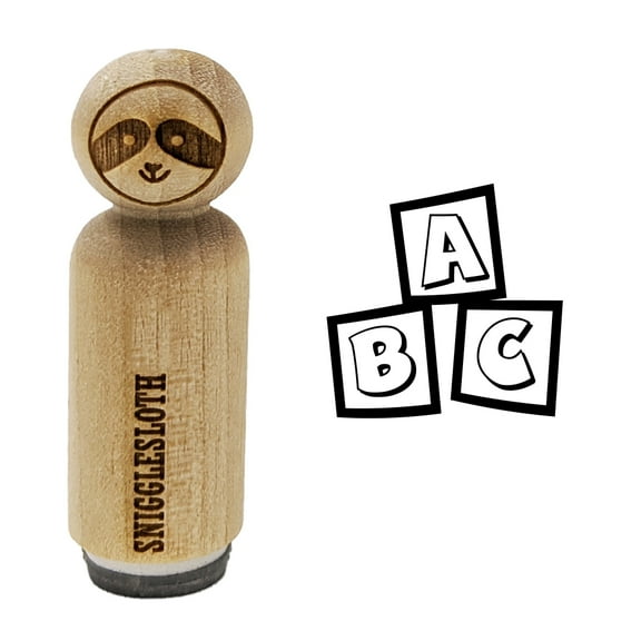 ABC Kids Baby Blocks Rubber Stamp for Scrapbooking Crafting Stamping - Mini 1/2 Inch